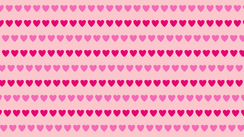 Background with animated pink hearts in two different tones and zigzag | Shutterstock HD Video #1066991398