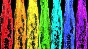 Water Colorful Flow Background Looped Video