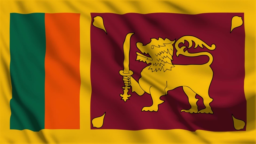 Sri Lanka Flag Close Up Realistic Animation… - Royalty Free Video