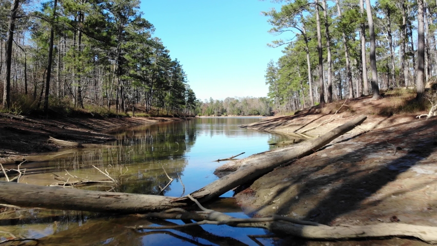 lake allatoona georgia cove aerial drone ascending