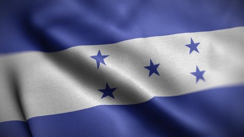 Honduras Flag Textured Waving Close Up Background HD