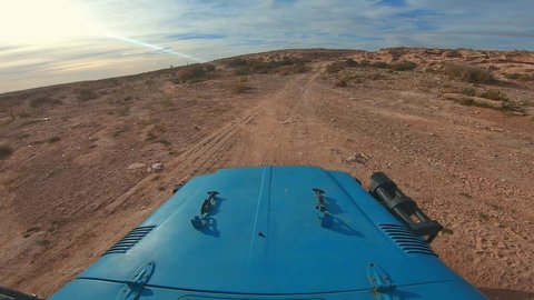 POV driving through the Algerian desert