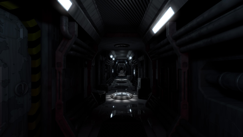 Inside u. Космический коридор сигнализация. Alien Hallway 2.