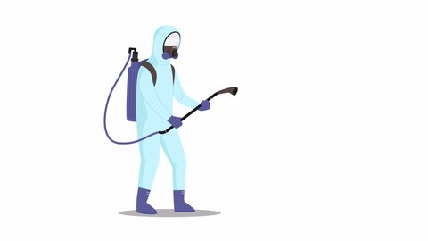 Animation Man Personal Protective Equipment Ppe Stock Footage Video ...