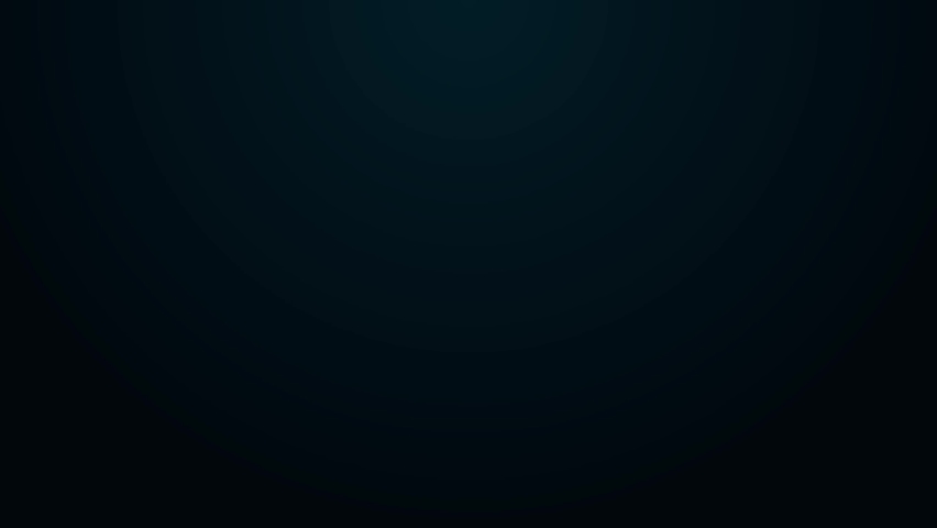 Glowing neon line Shower head with water drops flowing icon isolated on black background. 4K Video motion graphic animation.