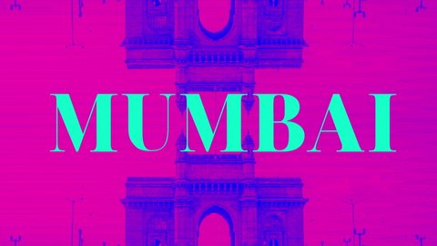 Mumbai city graphics pop art, 3D animation, Mumbai, India, 09 February 2021