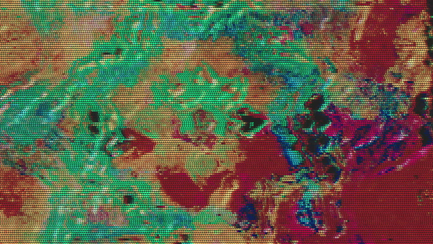 Digital generated glitched footage, iridescent data collapse effect. Retro futurism background. | Shutterstock HD Video #1067107270