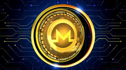 MONERO Cryptocurrency 3D rendering background is perfect for any type of news or information presentation. The background features a stylish and clean layout 