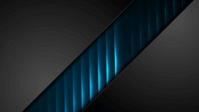 Abstract black corporate motion background with blue glowing neon lines. Seamless looping. Video animation Ultra HD 4K 3840x2160