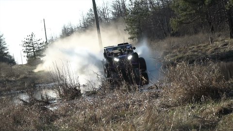 Kherson, Ukraine 03.20.2020 Rally race. UTV Off Road Extreme Racing