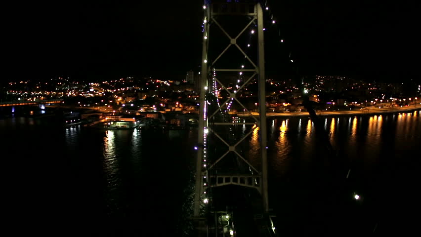 Bridge Hercílio Luz in the Santa Catarina, Brazil