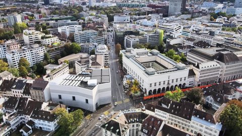 Art museum of Basel Switzerland from above