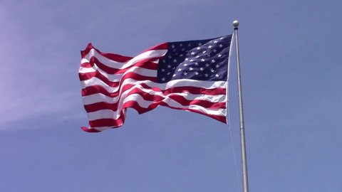 American Flag Waving Stock Video Footage