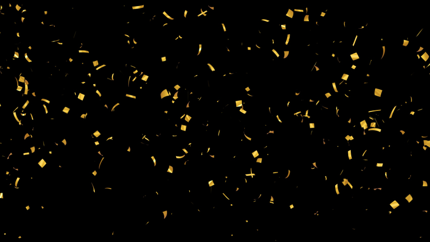 Shiny Gold Confetti Particles with QuickTime Alpha Channel Prores4444. NOT: Color, Resolution and Quality in the preview video may not be good because of very low size and Resolution. | Shutterstock HD Video #1067209300