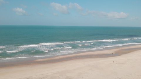 aerial view of presidio beach (praia do presidio_aquiraz_ceara, brazil - sunny day at northeast