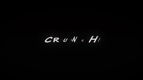 CRUNCH!	4K Animated comic style action word with tiny particles and cartoony explotion. Black and Red look.