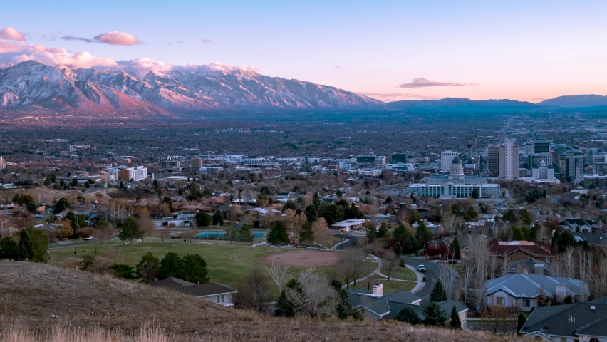 Cityscape with Mountains in Salt Lake City, Utah image - Free stock ...