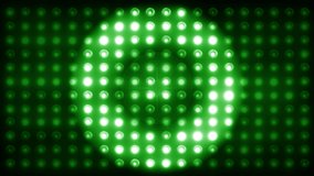 Flashing lights. Led stage lights illuminated lamps Concert lights, background for music clips. Circles zoom out LOOP - SEAMLESS 4K video