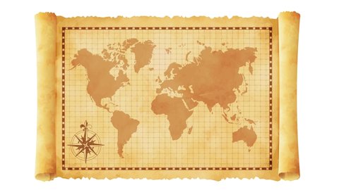 Old Vintage Parchment Map Antique Papyrus Stock Vector (Royalty Free ...