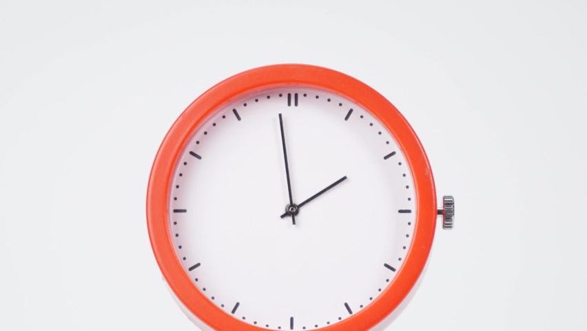 Minimal Red Clock Showtime One Stock Footage Video 100 Royalty Free Shutterstock