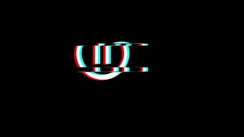 Pause Button Symbol Glitch Effect On Stock Footage Video (100% Royalty ...