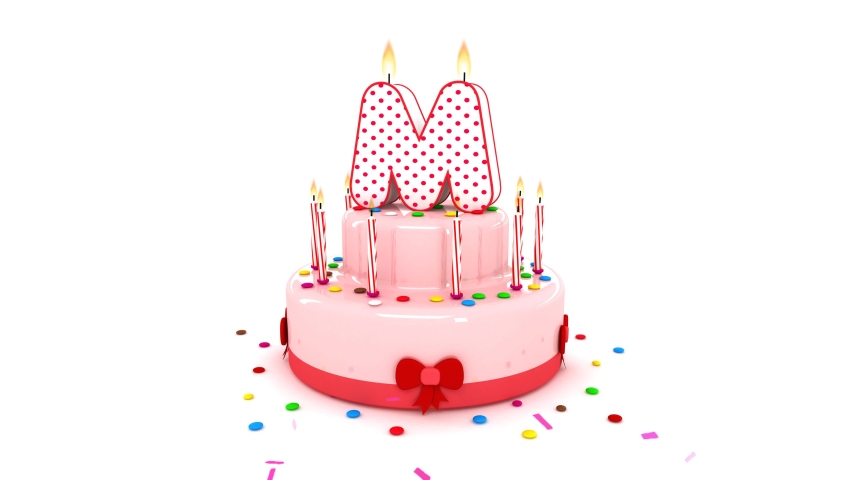 Cute Happy Birthday Cake Alphabet Arkivvideomateriale 100 Royaltyfritt 1067298472 Shutterstock