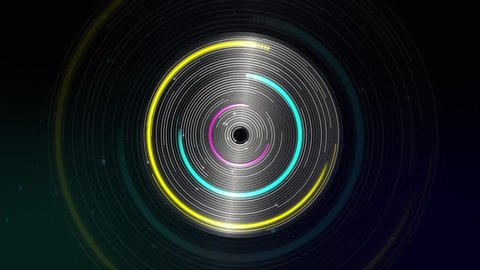Animation Spinning Multiple Colourful Circles Spinning Stock Footage ...