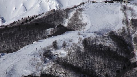 ski resort of powder snow wonderful winter season with white snow in Hakuba, Nagano, Japan.