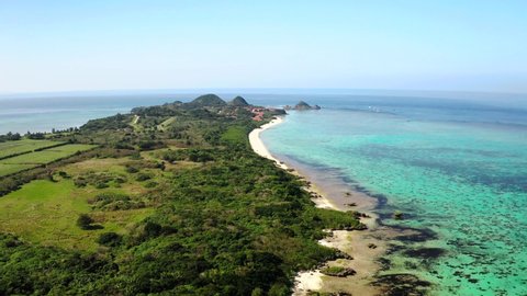 drone view beautiful ishigaki island Okinawa tabaga beach
