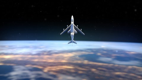 Space Shuttle Endeavor in Atmosphere. Istanbul Turkey 2021 .3d animation