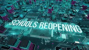 Schools Reopening with digital technology hitech concept - Powered by Shutterstock - Get 15% off with code: PIKWIZARD15