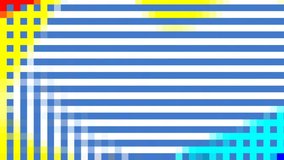 Square background with stripes, maze pattern