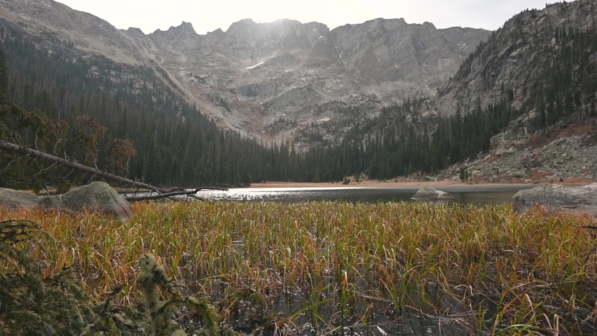 The shore of Fourth Lake off the East Inlet in Rocky Mountain National Park