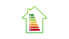 Energy efficiency chart and house concept. Home icon . Solar power. Green home. stock illustration. - Powered by Shutterstock - Get 15% off with code: PIKWIZARD15