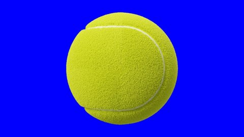 Tennis ball on blue chroma key.
Loop able 3d animation for background.