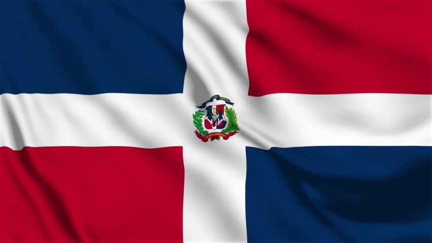 The Republic Dominican Flag is Stock Footage Video (100% Royalty-free ...