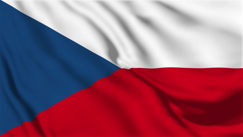 Czech republic flag is waving 3D animation. Czech republic flag waving in the wind. National flag of Czech republic . flag seamless loop animation. | Shutterstock HD Video #1067416925