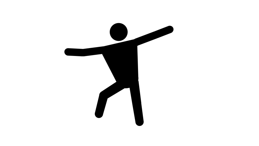 Dancing man, stick figure human, icons people dance, Animation | Shutterstock HD Video #1067417201