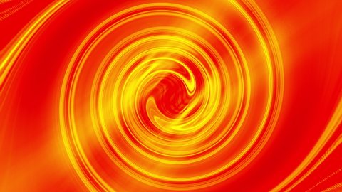 Abstract yellow orange red gradient color flow swirl and cyclically. 4k smooth seamless looped abstract animation. 3d render wavy fluid with flickering multicolored turbulent swirl with flare light. 