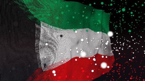 Amazing particle animation of the Kuwait Flag