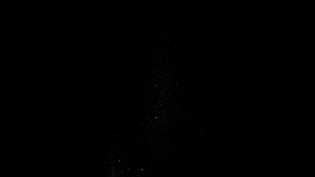 Glitter Particles floating effect, isolated on black background