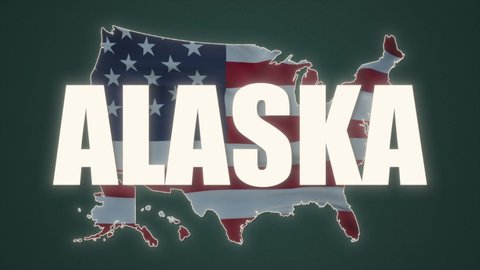 map showing the state of Alaska from the united state of america.