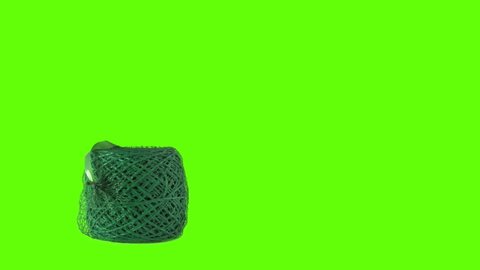 Rubber rope on green background for industrial concept