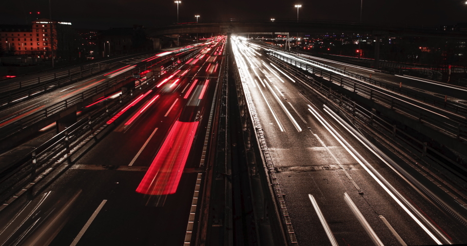 Time Lapse of Glasgow M8 motorway long exposure 