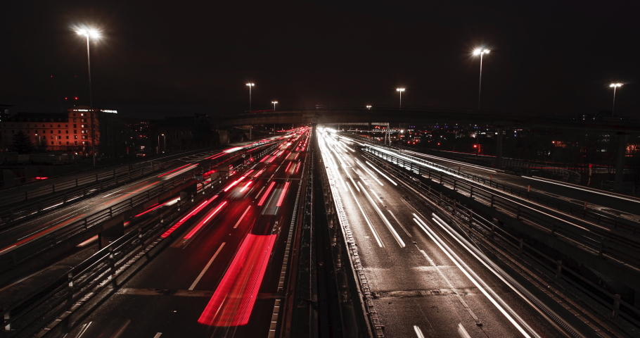Time Lapse of Glasgow M8 motorway long exposure 