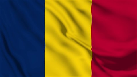 chad flag is waving 3D animation. chad flag waving in the wind. National flag of chad. flag seamless loop animation. high quality 4K resolution