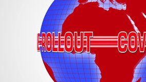 COVID-19 Vaccine Rollout introduction for broadcast media with looping close up rotating globe isolated on vignetted white radial gradient background   - Powered by Shutterstock - Get 15% off with code: PIKWIZARD15