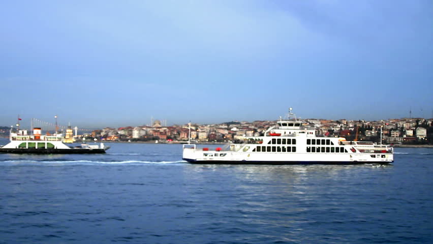 Istanbul ferry boats at dawn 