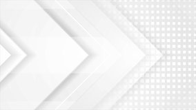 Technology motion design with white and grey paper arrows. Abstract geometric background. Seamless looping. Video animation Ultra HD 4K 3840x2160