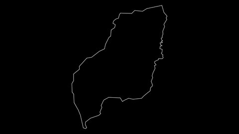 St Patrick Dominica region map outline animation